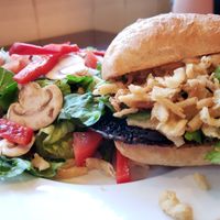 Vegan mushroom burger at Finnish Bistro in St Paul
