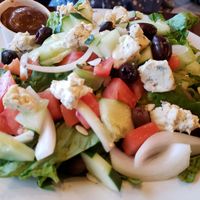 Vegan Greek salad at Finnish Bistro in St Paul