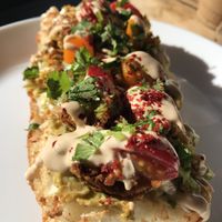 Falafel avocado toast 😍😍😍 at Val's Vegan Bake Shop in Hollywood