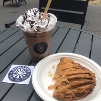 Mocha frapp and apple turnover  at Sunday's Coffee in Paris