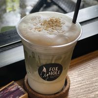 Coconut matcha latte  at Foxhole BKK in Bangkok