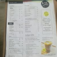 Menu 2 at Foxhole BKK in Bangkok