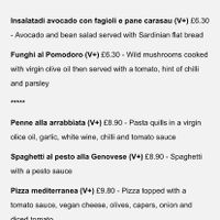 Vegan Menu 1/2 at Pomodoro e Mozzarella in Eastbourne