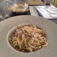 Spaghetti alla carbonara at Circolo Arci Impatto Zero in Pavia