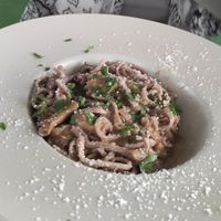 Tagliolini al sugo di chiodini e porcini at Circolo Arci Impatto Zero in Pavia