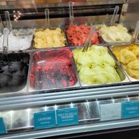 Eight sorbet flavours at Paradis - Mathallen in Oslo