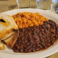 Red pesto veggie burrito! at The Pepper Sisters in Bellingham