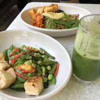 Vegan polenta with tofu  at True Food Kitchen in Phoenix