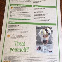 Vegan menu at The Palace Vaults in Caernarfon