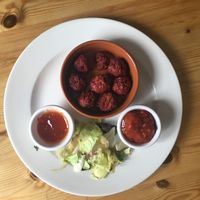 Falafel bites  at Harbour Inn in Solva