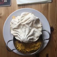 There’s a curry underneath the poppadom, I promise ;) at Harbour Inn in Solva