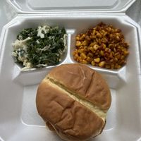 Tempeh Based Burger  at Frannie's Vegan Cafe in Johnson City