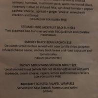 Menu at Jindy Inn in Jindabyne
