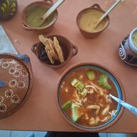 Tortilla soup at Veggicano Plant Based in Mexico City