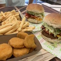 Beyond Burger & Chicken Burger + Cheese & Bacon on both  at Vedang - green burger | Alexa in Berlin