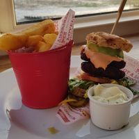 Double stacked falafel patties with Mediterranean herbs and spices, lettuce and pickles topped with burger sauce.
Triple cooked chips. at The Osborne View in Fareham