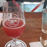 Raspberry Wheat Ale,  available discounted for Happy hour from 2-5pm at Trading Post Eatery in Fort Langley