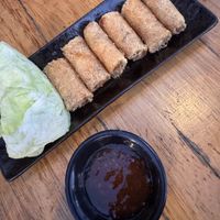 Yummy veg spring rolls  at Thèm in Docklands