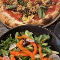 Pizza & salad   at Boom + Batten in Victoria