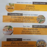 Food menu 1 at Core Khiri Hostel & Cafe in Phetchaburi