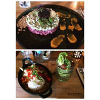 The ‘vegan veggies’ as starter and the ‘vegan curry’ as main course.🌿💚 at De Rede in Dronten