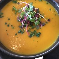 Butternut squash soup at Petisco Vegano in New York City
