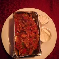 Vegan nachos with vegan sour cream at The Spud Shop in Adelaide