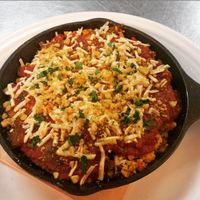 Bean Sausage Skillet at Watercourse Foods in Denver