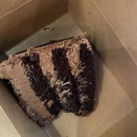 German chocolate cake…tasted divine!   at Watercourse Foods in Denver