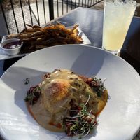 Insanely good Grits with fries and limeade at Watercourse Foods in Denver