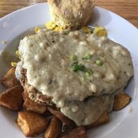 Country fried steak   at Watercourse Foods in Denver