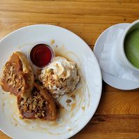 Pumpkin waffles at Watercourse Foods in Denver