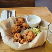 BBQ Cauliflower Wings, round 1 at Watercourse Foods in Denver