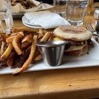 Egg Benny sandwich  at Watercourse Foods in Denver