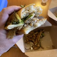 Turkey and Brie with fries  at Watercourse Foods in Denver