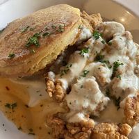 Chicken n biscuit   at Watercourse Foods in Denver