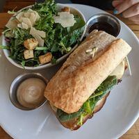 Turkey and brie bagette! Fabulous, earthy, hearty, savory! at Watercourse Foods in Denver