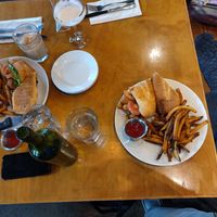 Half oyster Po boy & 1/2 Cubano at Watercourse Foods in Denver