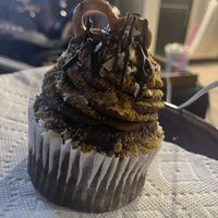 Everything but the kitchen sink gf cupcake #Veganuary at Watercourse Foods in Denver
