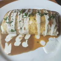 Chorizo & potato burrito at Watercourse Foods in Denver
