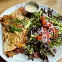 Buffalo quesadilla special (vegan, of course)  at Watercourse Foods in Denver