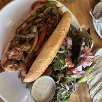 Philly with side salad   at Watercourse Foods in Denver