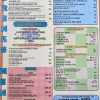 Spring 2026 menu - drinks  at Watercourse Foods in Denver