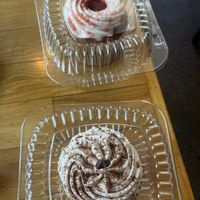 Cupcakes to go! Strawberry & tiramisu   at Watercourse Foods in Denver