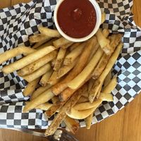These fries were perfectly seasoned!   at Watercourse Foods in Denver