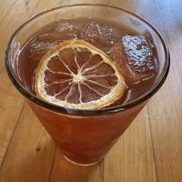 Mango iced tea  at Watercourse Foods in Denver