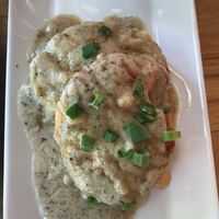 Biscuits and country gravy at Watercourse Foods in Denver