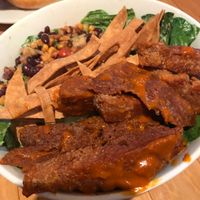 Southwest salad sub buffalo seitan for plain seitan  at Watercourse Foods in Denver