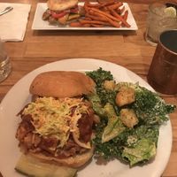 BBQ pull jackfruit sandwich  at Watercourse Foods in Denver