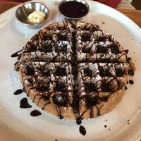 Chocolate waffle  at Watercourse Foods in Denver